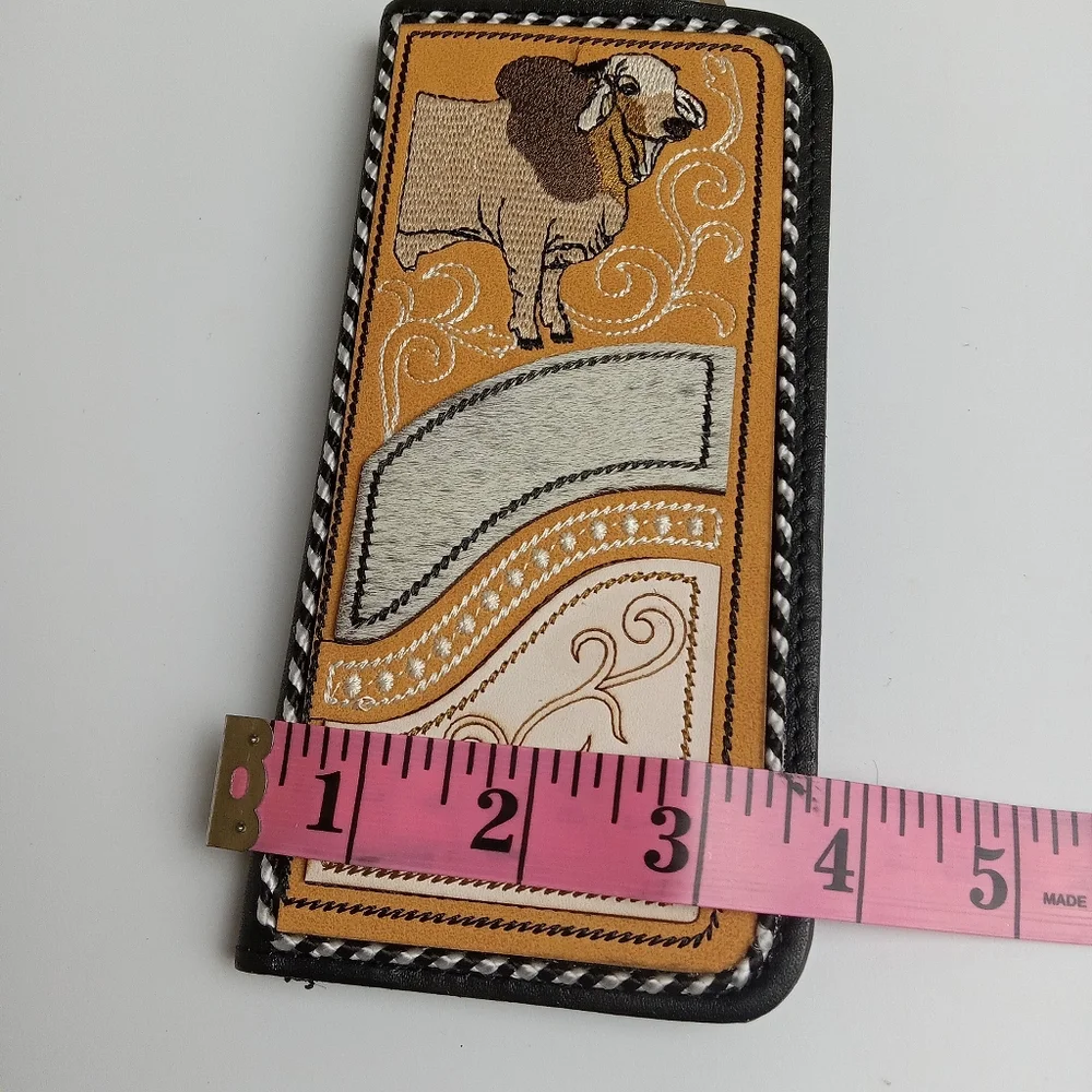 Men's Western Wallet Genuine Leather Hand‎ Crafted Bifold Cowboy Rodeo Wallet
